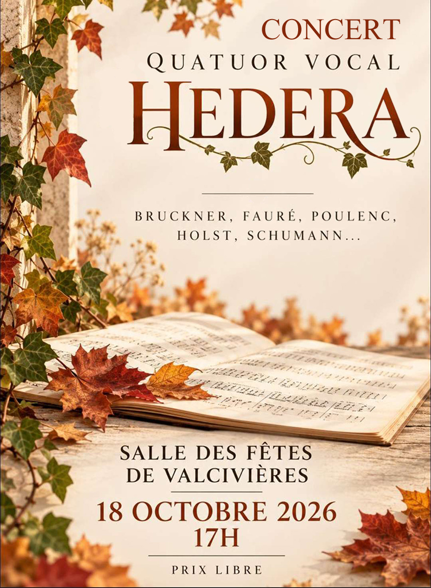 Concert Quatuor Vocal Hedera