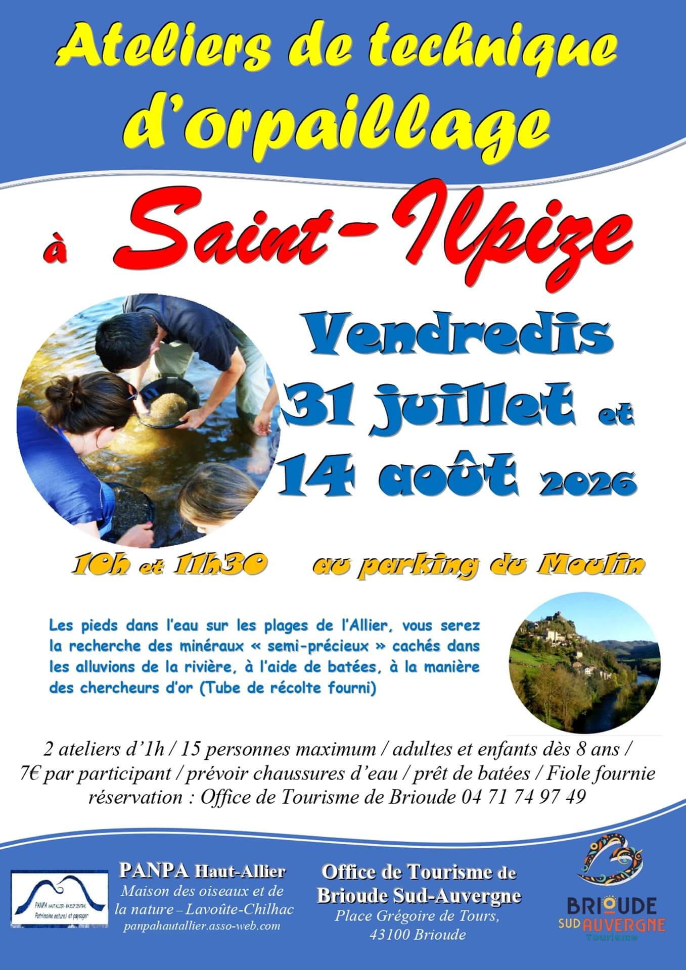Ateliers de technique d'orpaillage