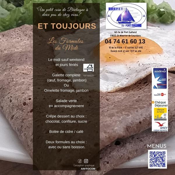 Nos formules du midi