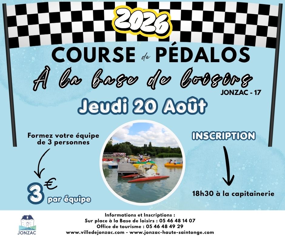 Course de pédalos à la base de loisirs