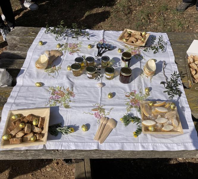dégustation dans les vergers
