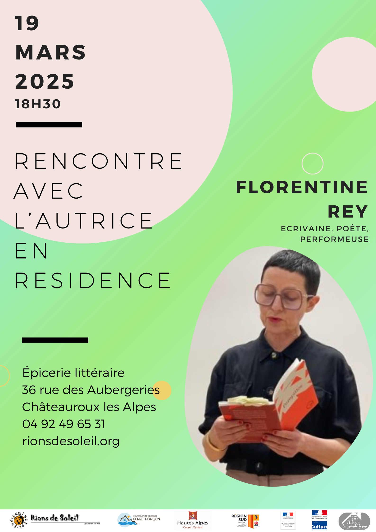 Rencontre avec Florentine Rey CHÂTEAUROUX-LES-ALPES