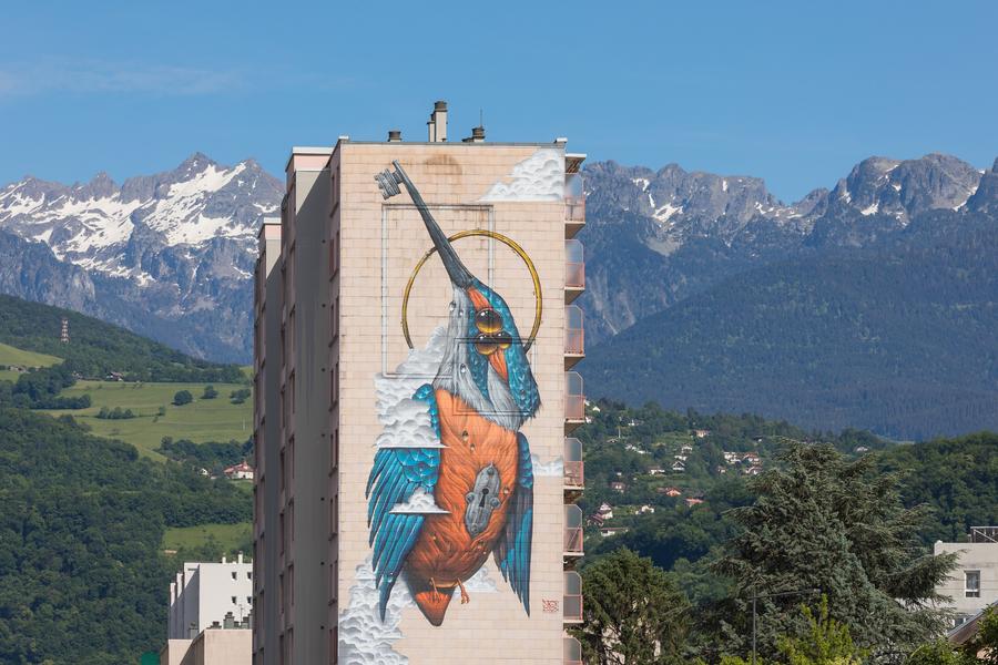 Le street art à Saint Martin d’Hères à vélo