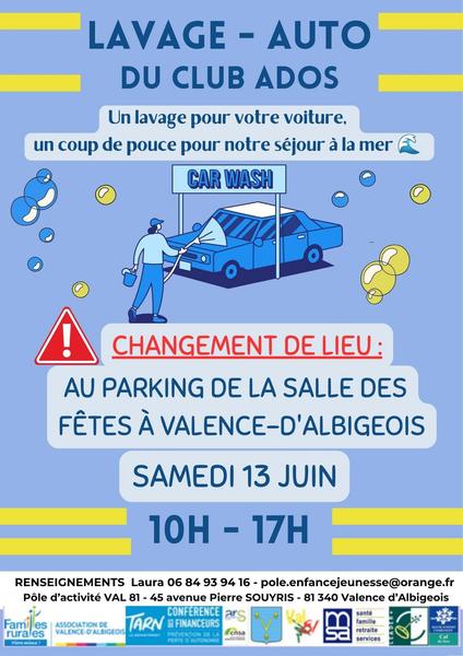 Lavage Auto du Club Ados