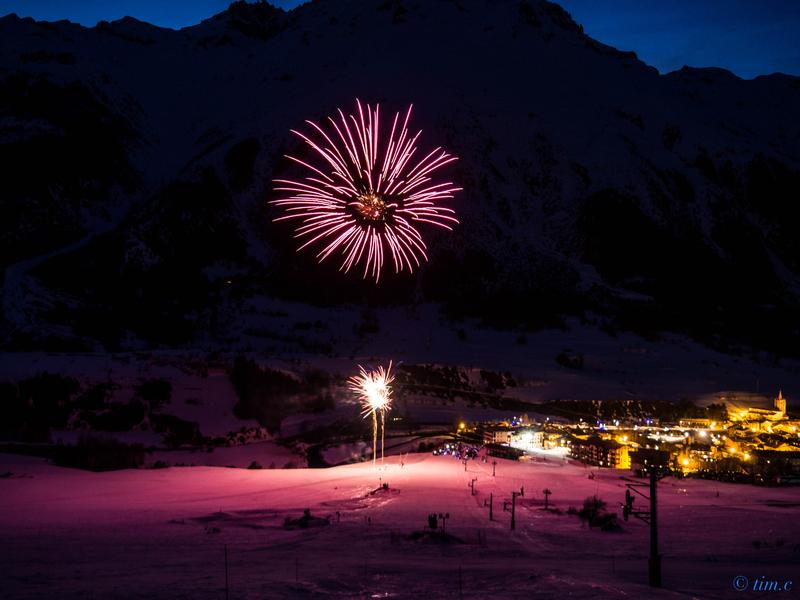 Feu d'artifice à Val Cenis