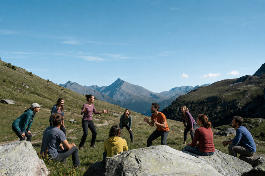 Image impro en montagne