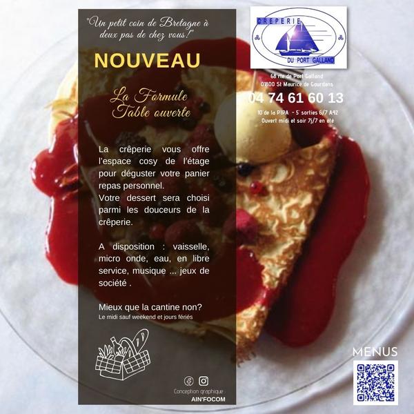 Formule table ouverte