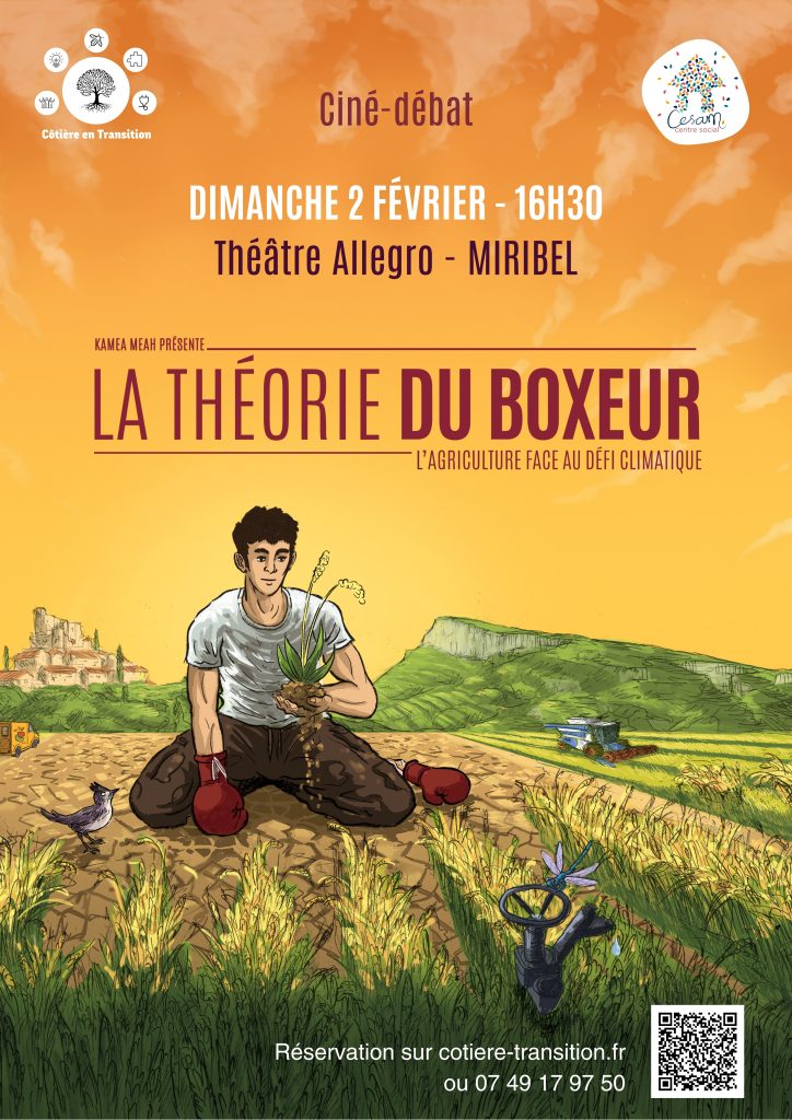 Marché paysan et Ciné-Débat "La Théorie du boxeur" proposé par CESAM et Côtière en Transition,_Miribel