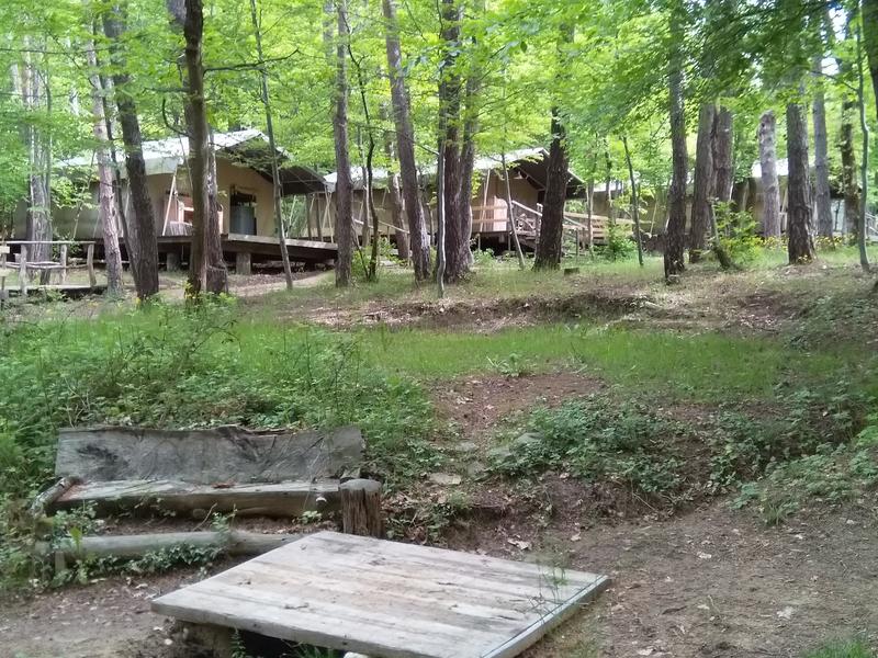 Vue sur les Tentes safari