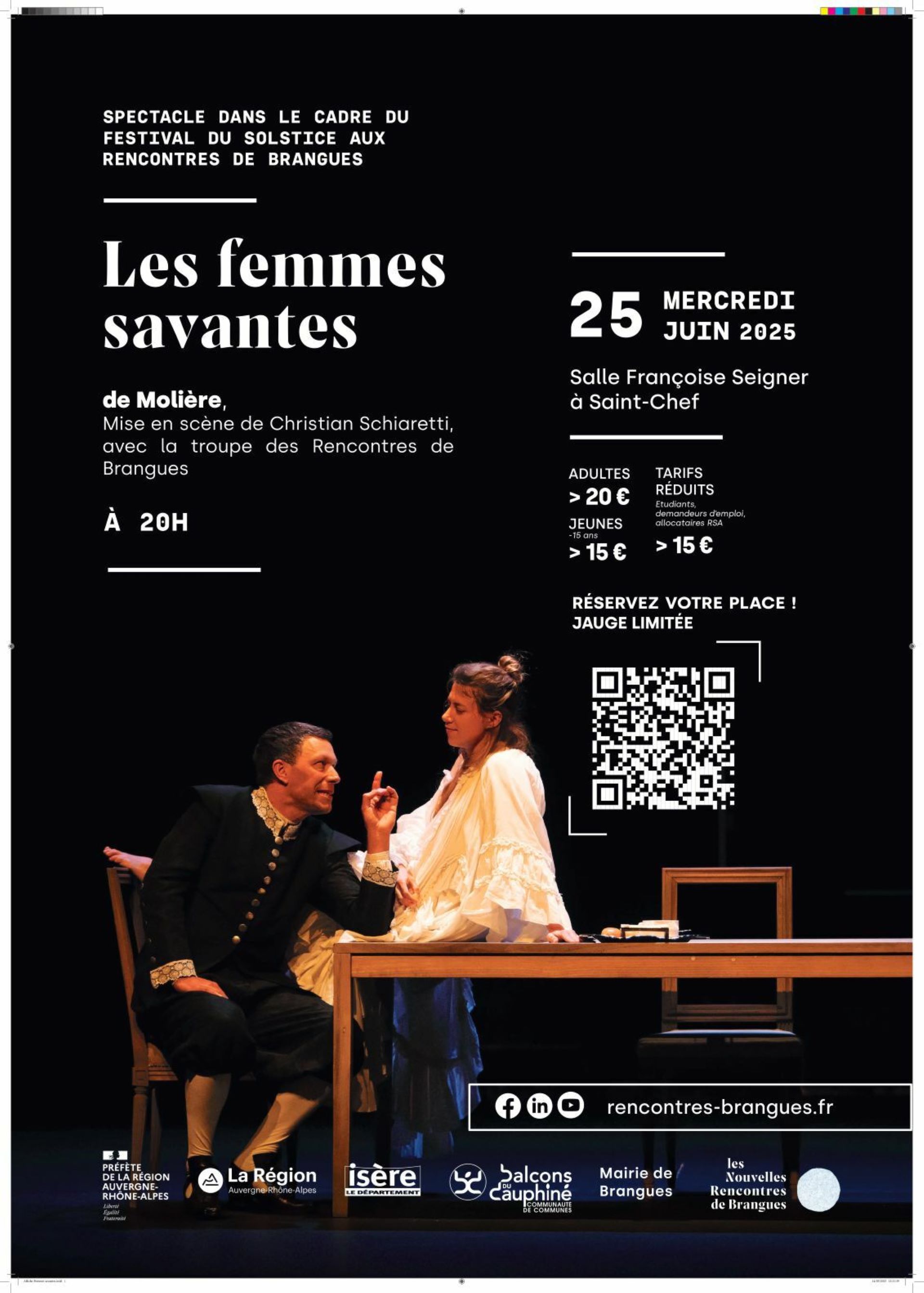 Du Solstice aux Rencontres de Brangues : théâtre "Les femmes savantes" à Saint-…