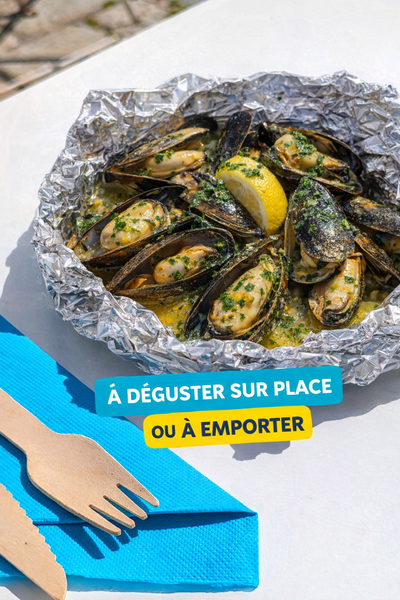 Une assiette de Moules en papillote.