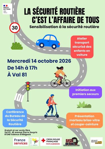 Sensibilisation à la sécurité routière - La sécurité routière c'est l'affaire de tous