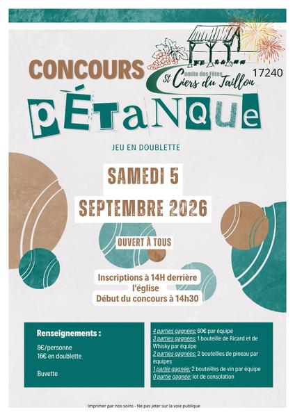 Concours de pétanque
