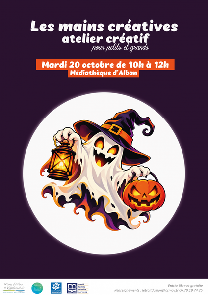 Les Mains Créatives - Atelier créatif pour petits et grands autour d'HALLOWEEN - le Trait d'Union