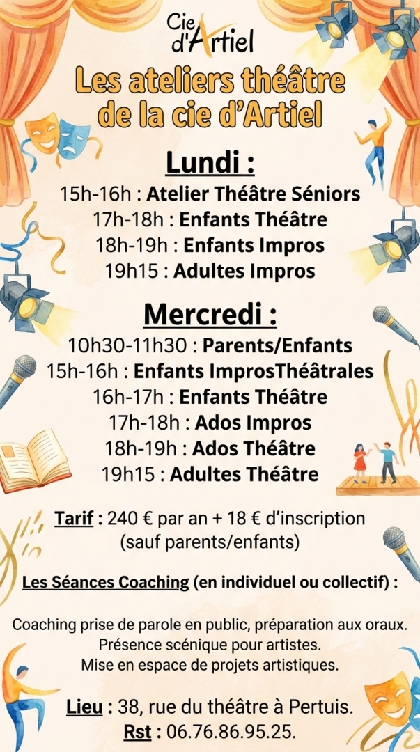 Les ateliers théâtre de la Cie d'Artiel