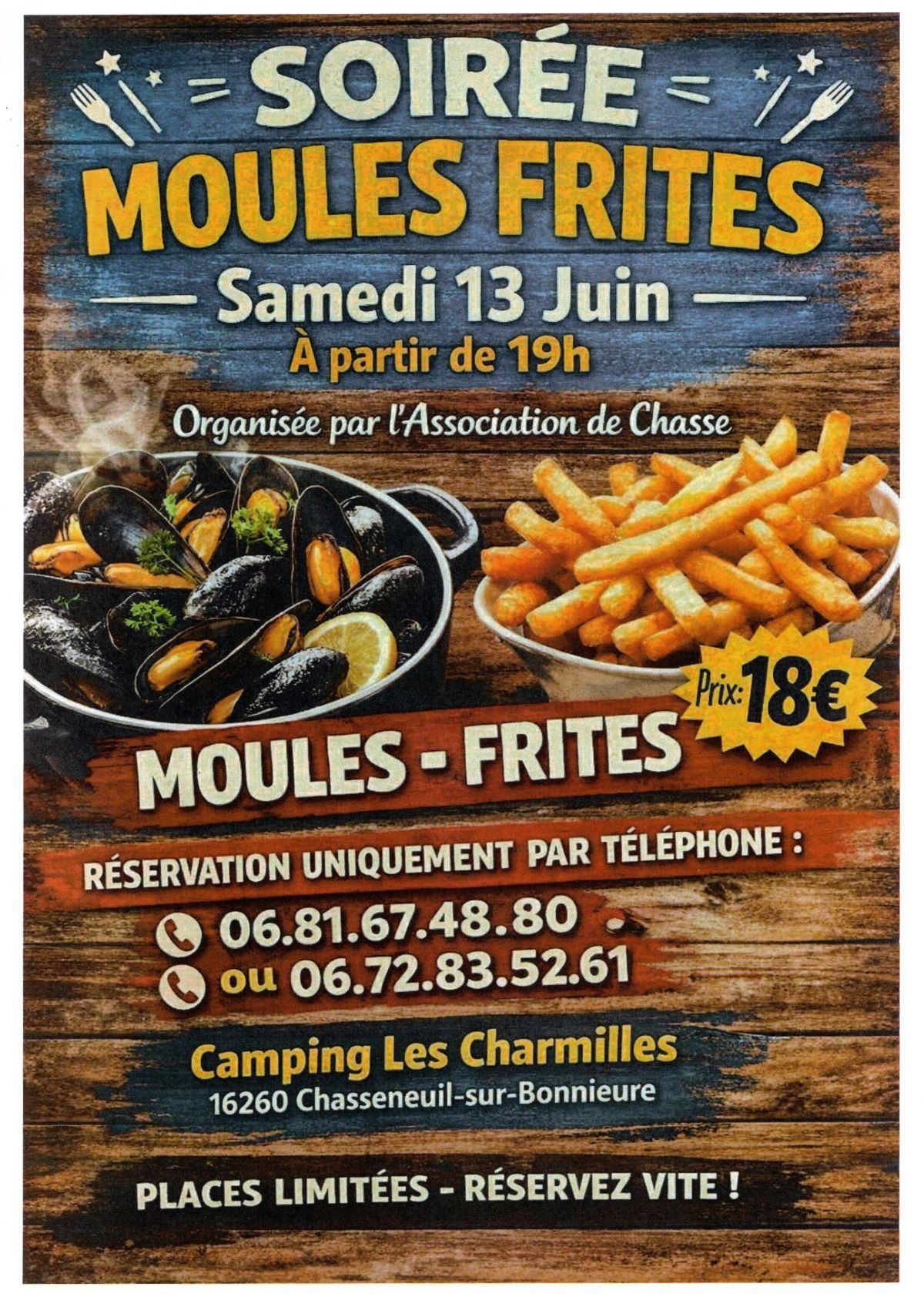 Repas "Moules frites"