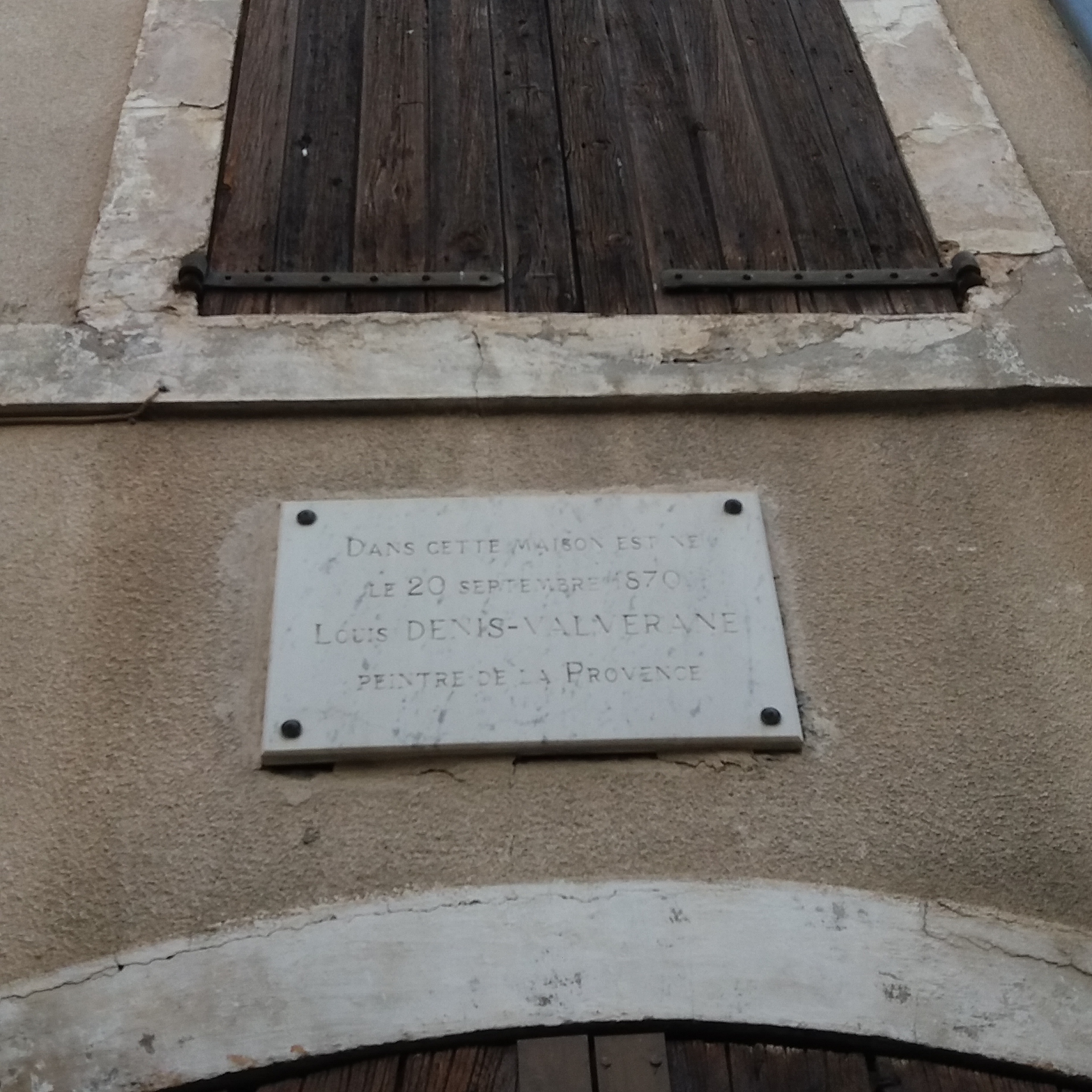 Plaque Louis Denis Valverane