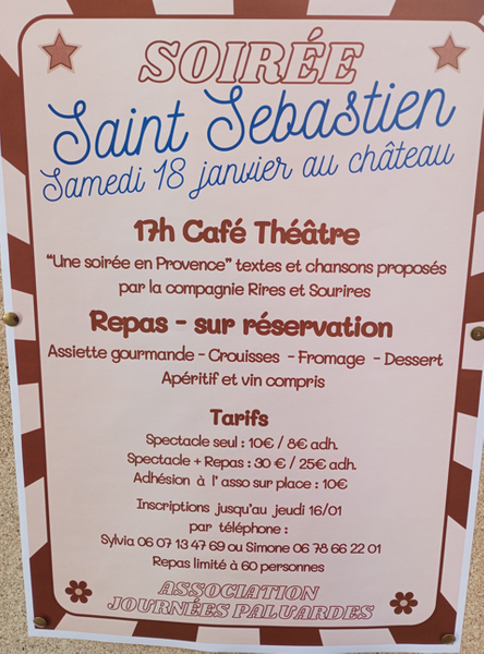 Soirée Saint Sébastien - Théâtre et... Le 18 janv 2025