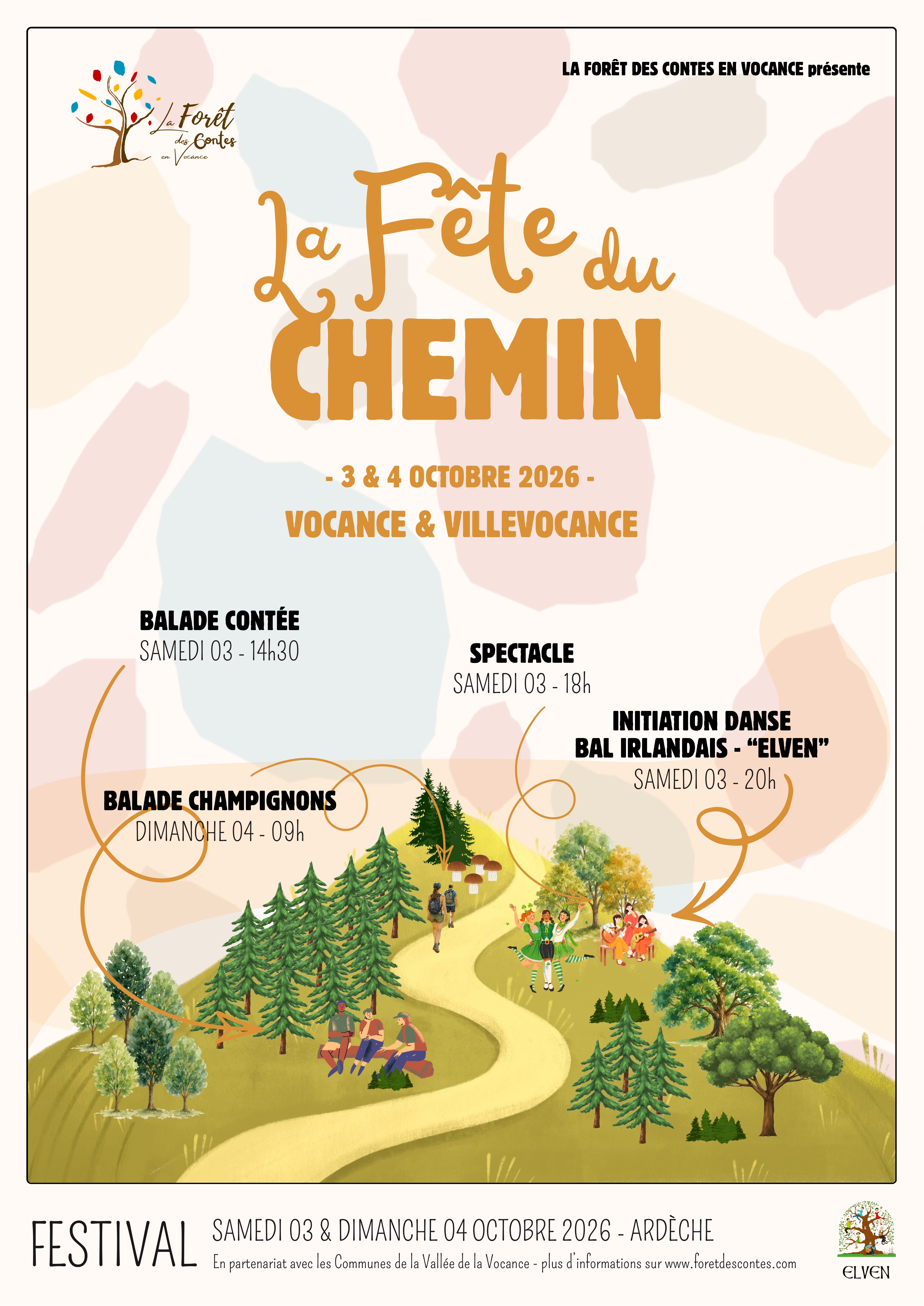 Affiche fête du chemin recto