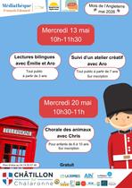 Lectures bilingues français-anglais et atelier créatif