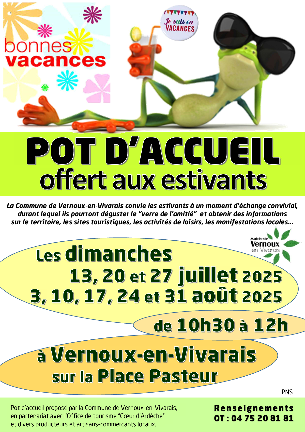 Alle leuke evenementen! : Pot d'accueil offert aux estivants