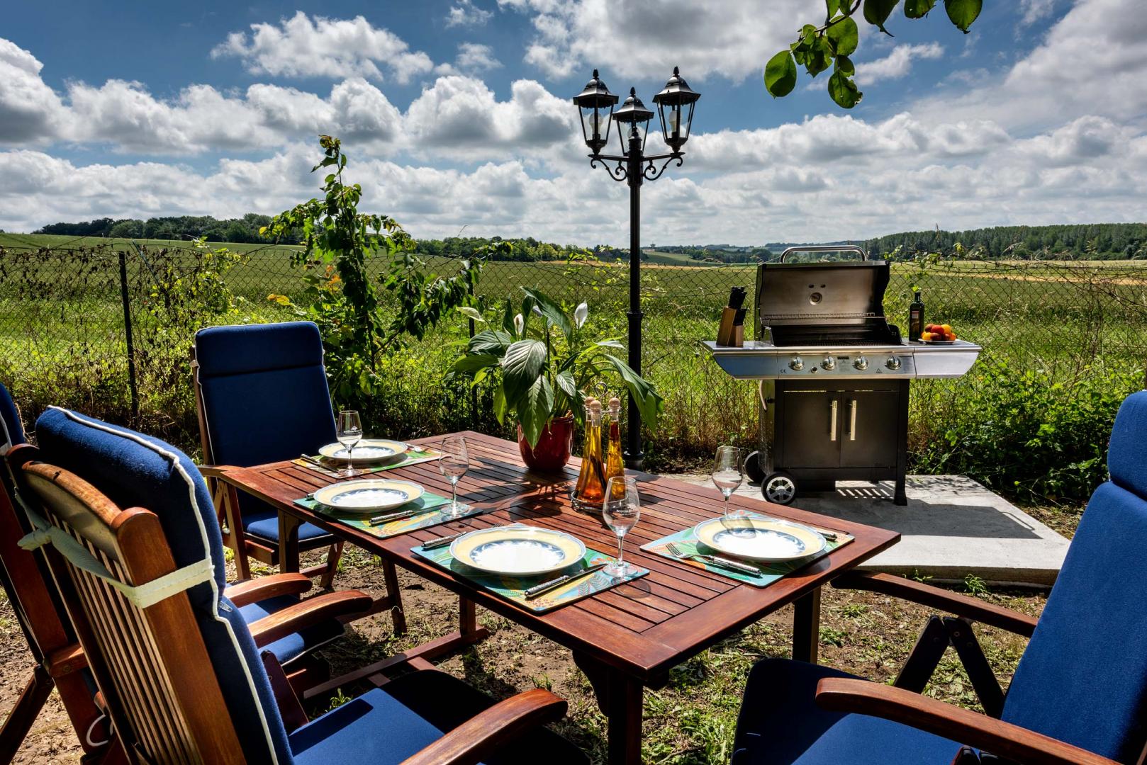 jardin,barbecue privatif pour le loft