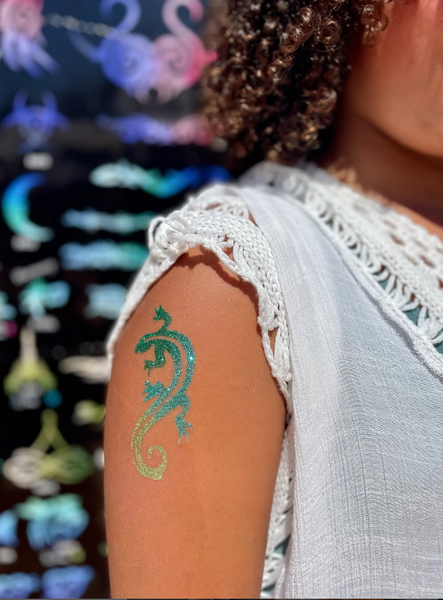 Le Noël Gourmand: Glitter Bar, tatouage à paillettes_Cavalaire-sur-Mer