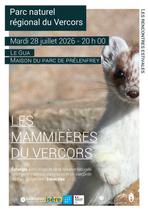 Soirée projection sur les mammifères du Vercors avec un écogarde et un garde de…