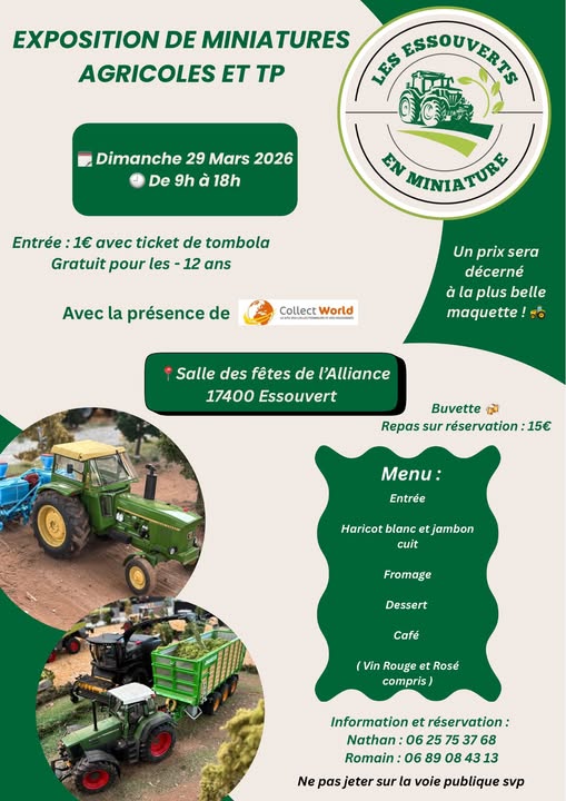 Exposition de miniatures agricoles et TP