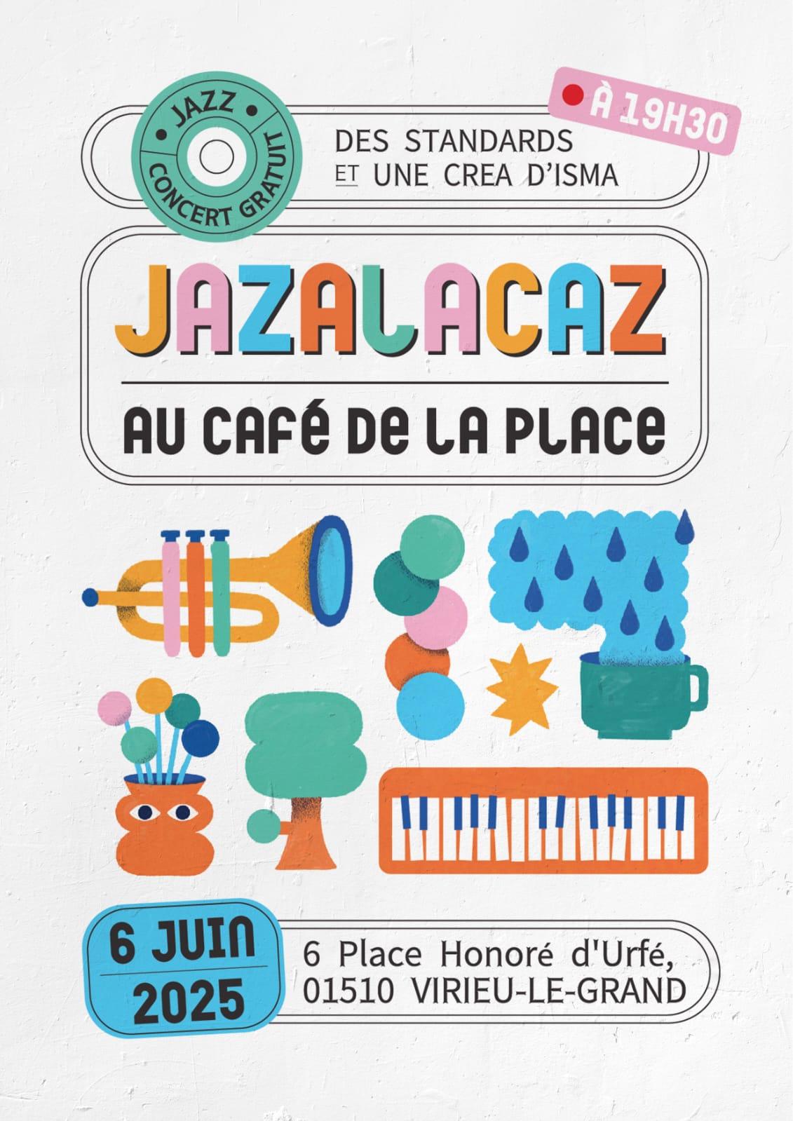 Concert de jazz "Jazalacaz" au Café de le Place_Virieu-le-Grand