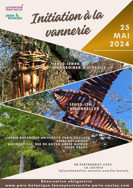 Initiation à la vannerie - Jardin botanique Université... Du 2 au 25 mai 2024