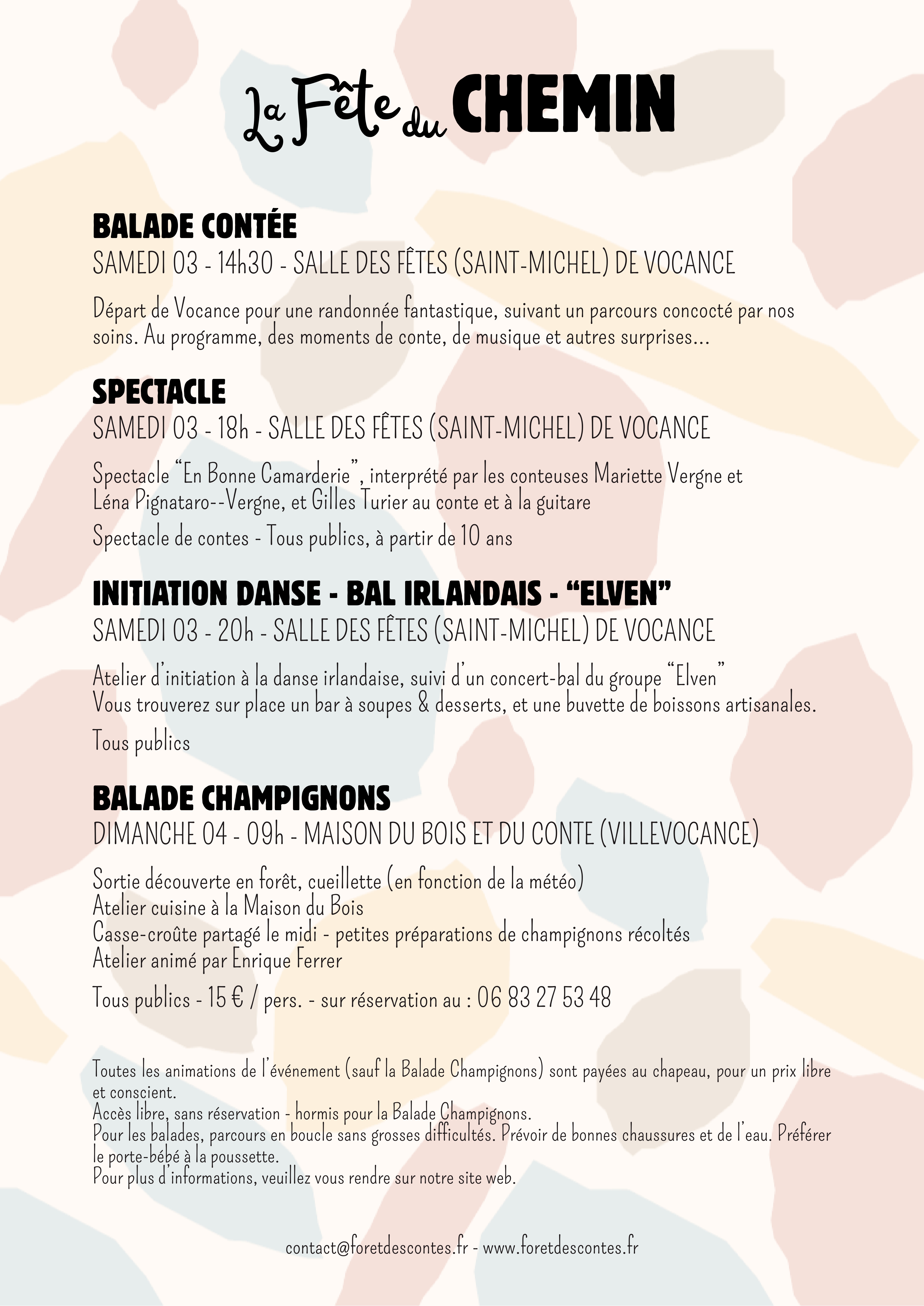 Affiche fête du chemin verso