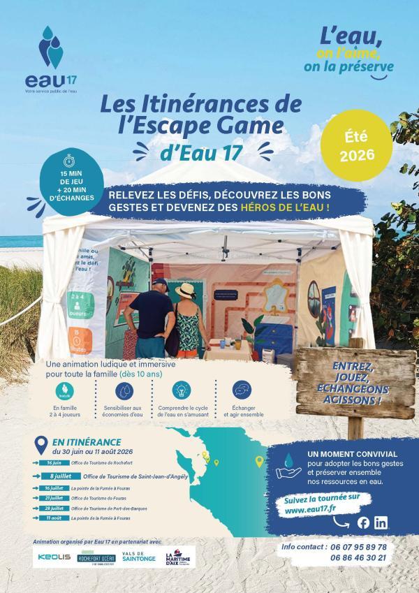Et si vous préserviez l'eau en jouant ? Les itinérances de l'Escape Game d'Eau 17