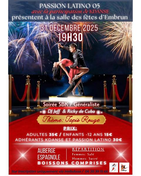 Soirée du nouvel an salsa, bachata, kizomba et généraliste._Embrun - © Passion latino 05