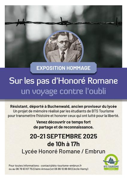 Exposition hommage : Sur les pas d'Honoré Romane, un voyage contre l'oubli - © BTS Tourisme Exposition hommage : Sur les pas d'Honoré Romane, un voyage contre l'oubli - © BTS Tourisme