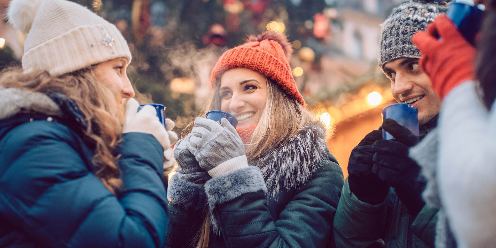 People drinking hot chocolate