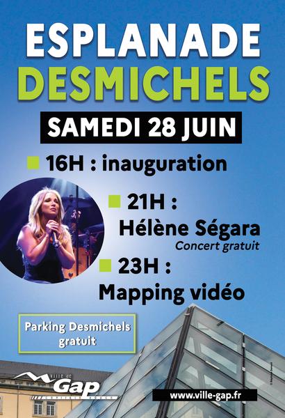 Affiche Inauguration esplanade et parking Desmichels_Gap - © Ville de Gap Inauguration esplanade et parking Desmichels_Gap - © Ville de Gap