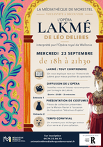 Affiche_Opéra : Lakmé, à la médiathèque de Morestel_Morestel
