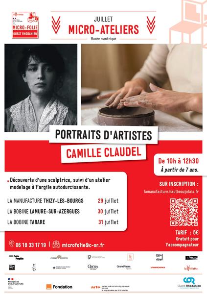 Micro-atelier au musée numérique - Portraits d\'artistes : CAMILLE CLAUDEL - Thizy