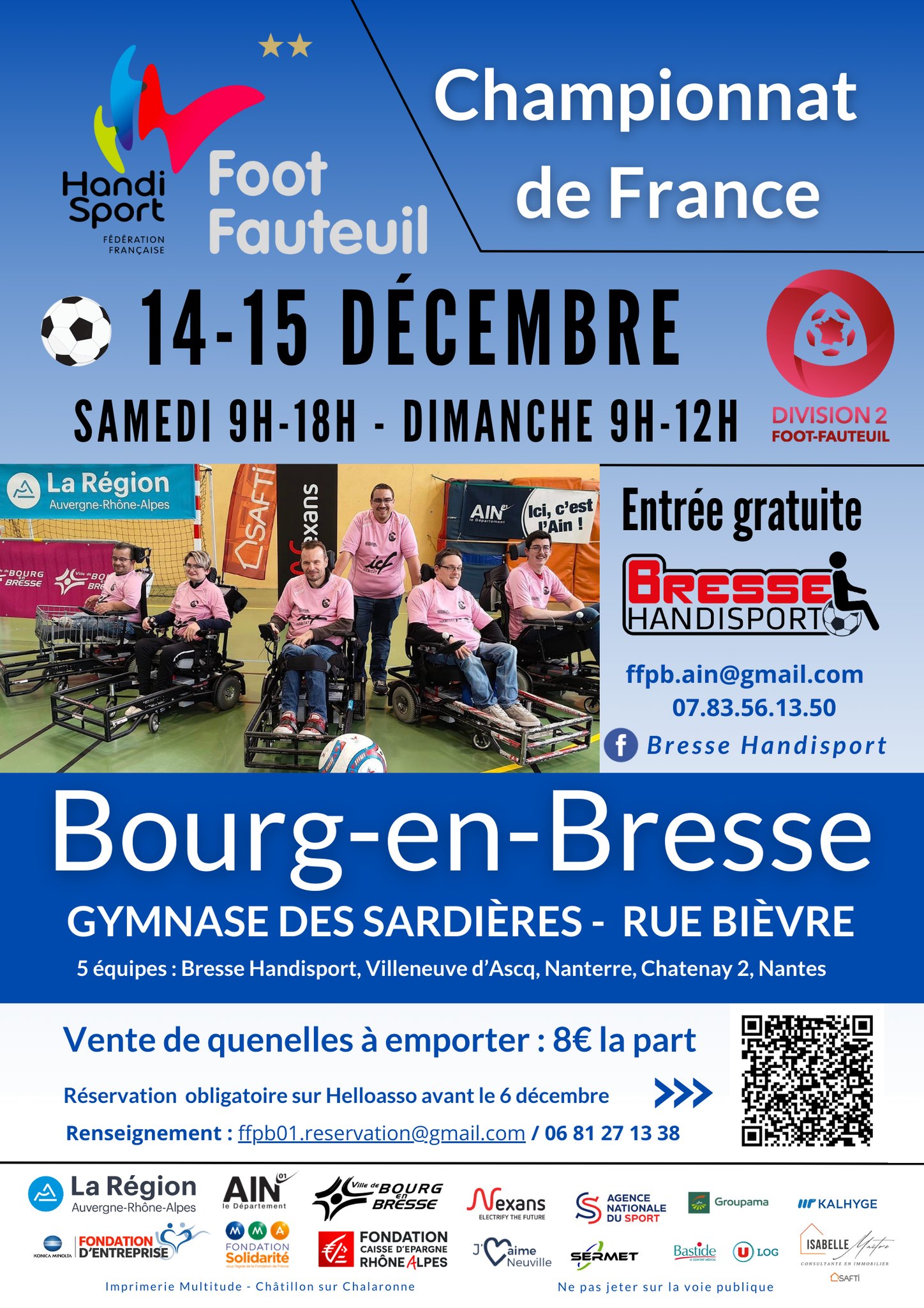 Championnat de France de foot fauteuil de seconde division (D2)