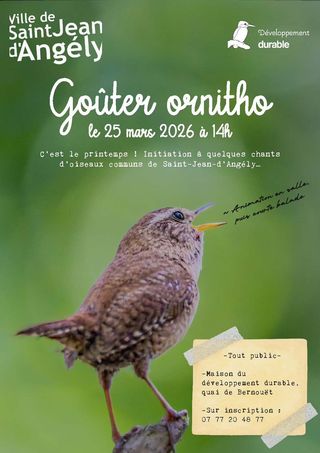 Goûter Ornitho