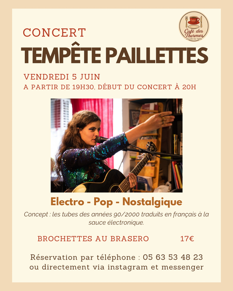 Concert au Café des Thermes - Tempête Paillettes