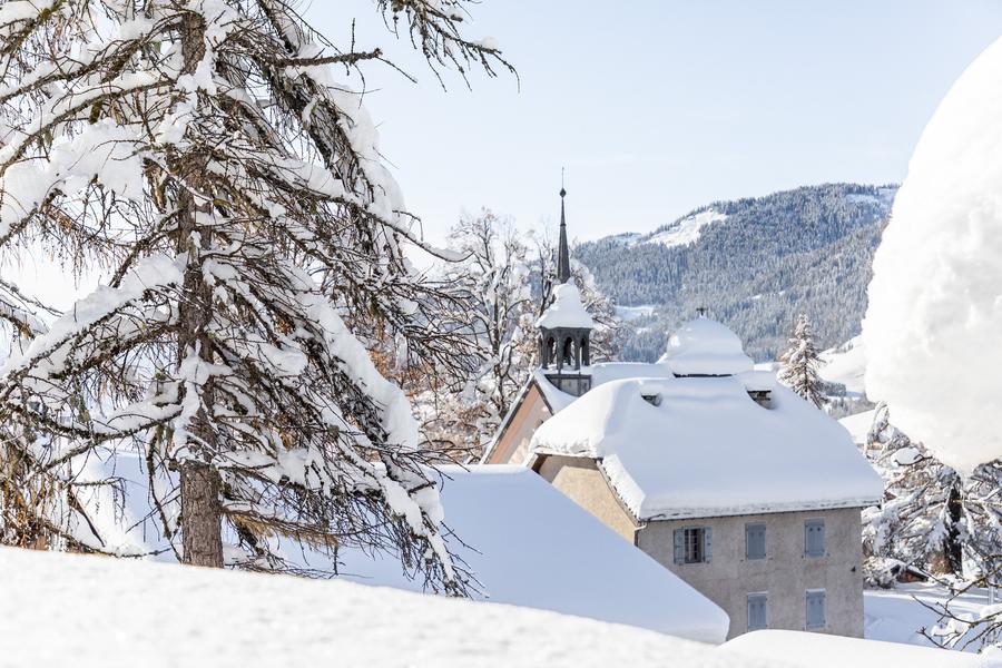 Itinéraire hiver rando le Chemin du Calvaire_Megève