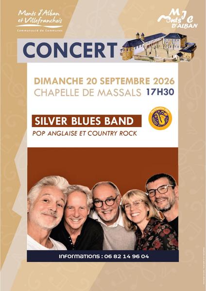 Concert à la chapelle de Massals : Silver Blues Band