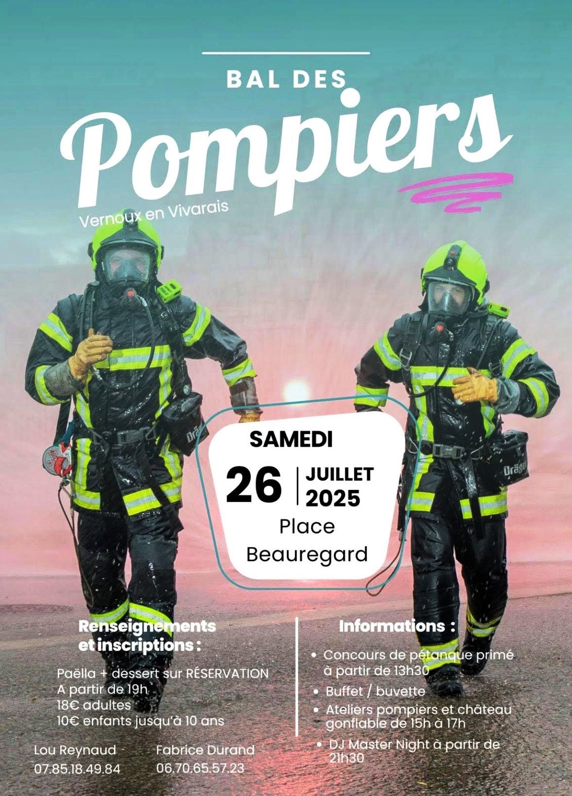 Alle leuke evenementen! : Journée festive Bal des pompiers de Vernoux-en-Vivarais