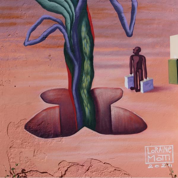 Fresques et murs peints - Les fleurs fantastiques de Lorain Motti_Nantua