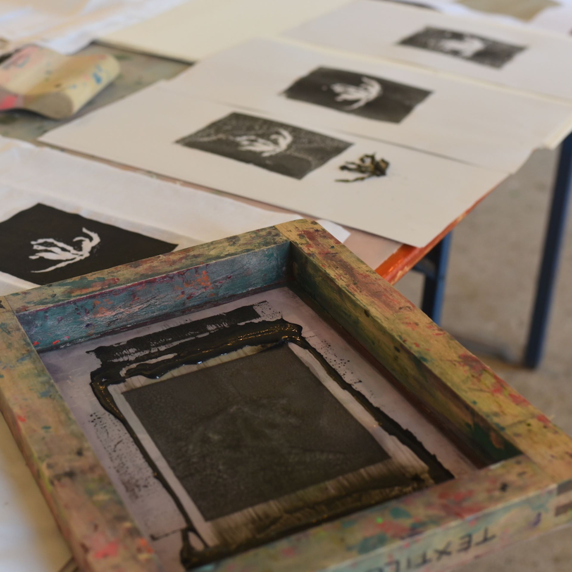 Atelier sérigraphie avec Alice Leblanc Laroche