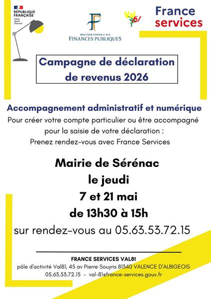 Permanence à Sérénac - France Services Val81