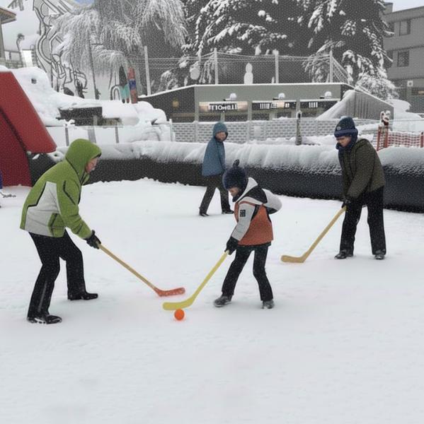 Snow Skate Hockey