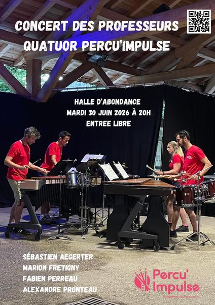 Affiche concert des professeurs Percu'Impulse